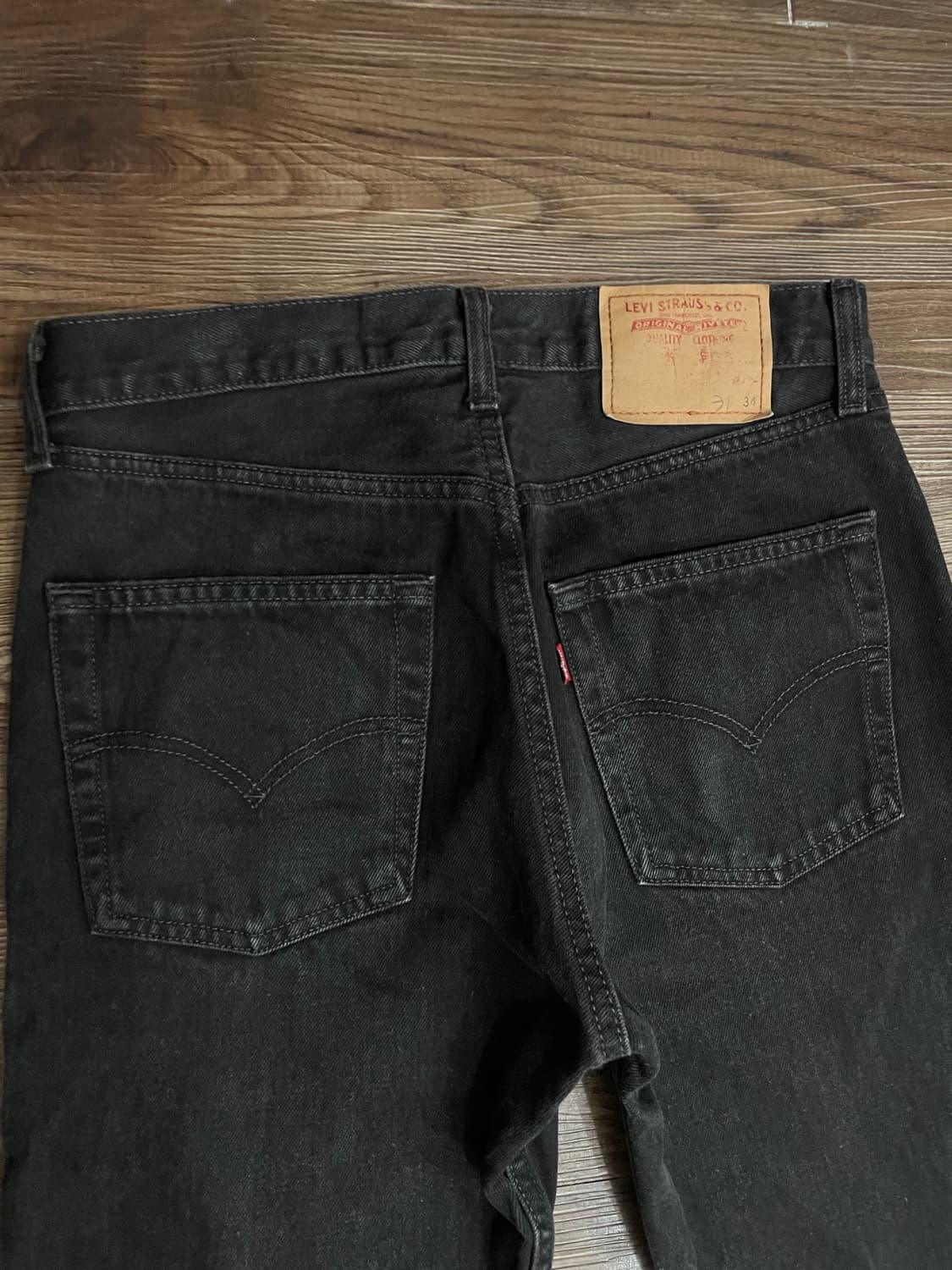 00s 리바이스 505 흑청 데님 팬츠 상품이미지7