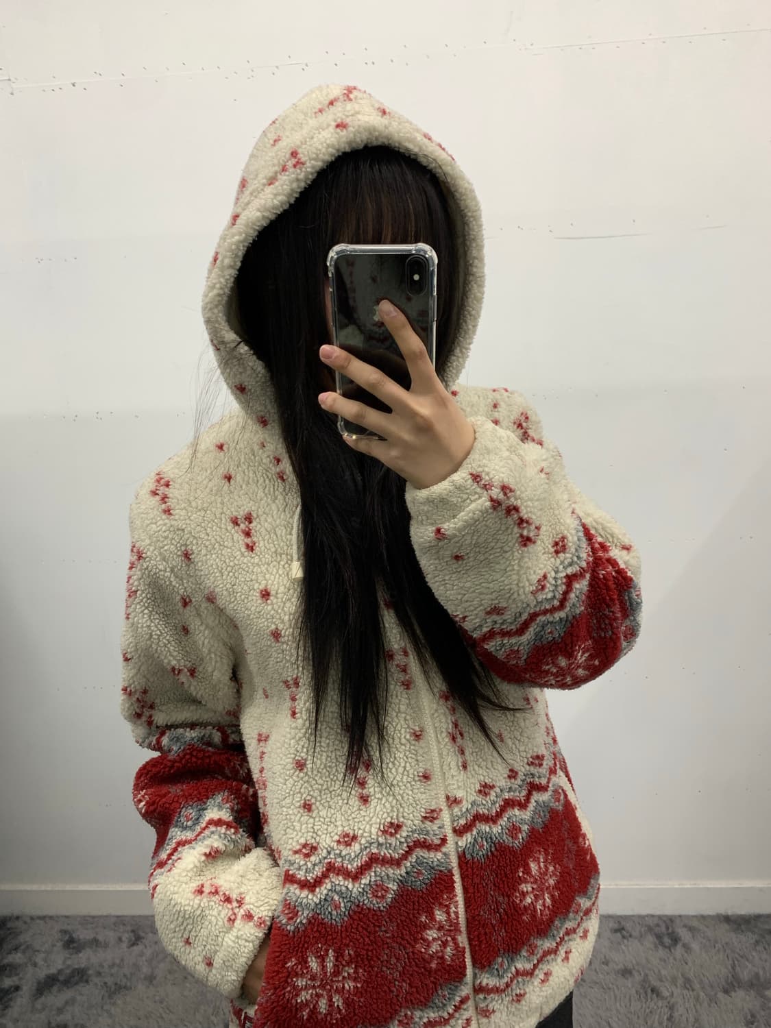 Mlb 노르딕 뽀글이 후드집업 상품이미지2