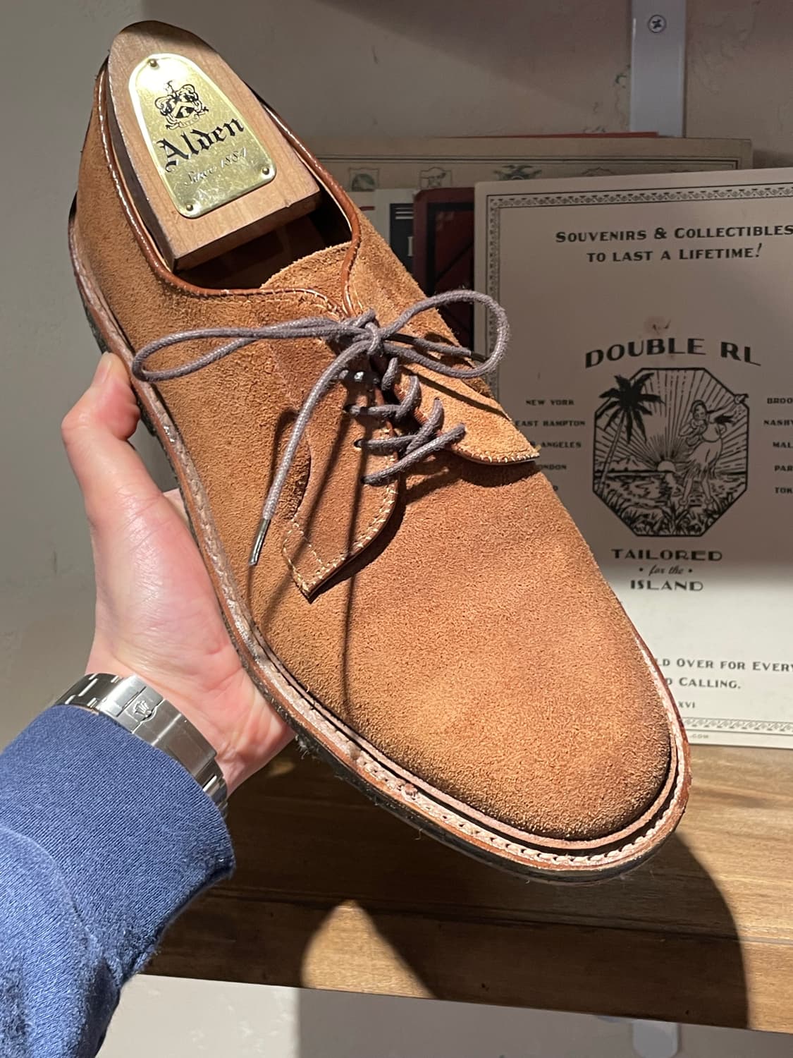 Alden 알든 스너프 스웨이드 플레인토 판매 rrl 상품이미지1