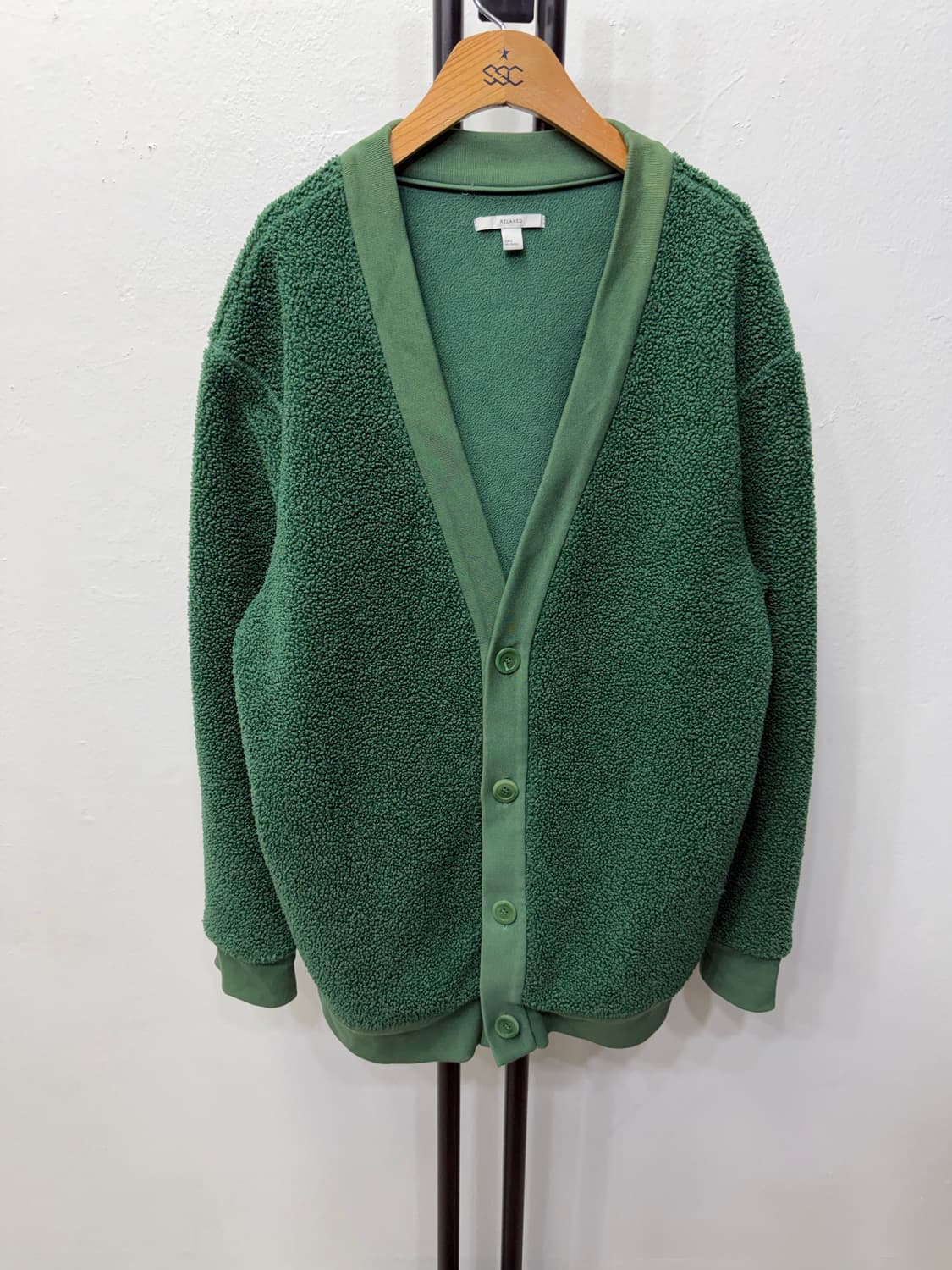 정품) COS 코스 남성 오버핏 후리스 가디건 S 상품이미지1