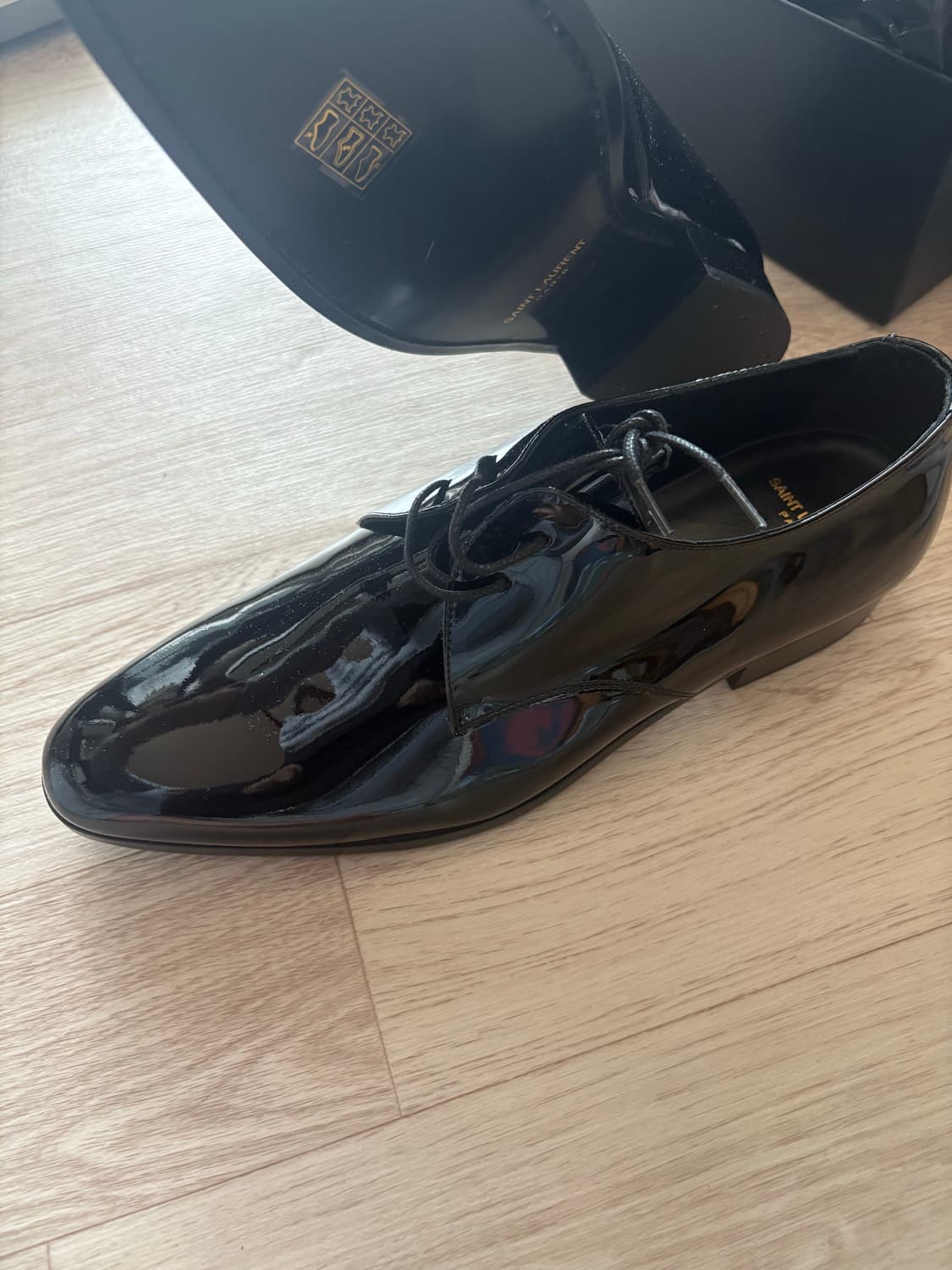 생로랑 블랙 남성 더비슈즈 42.5 상품이미지2