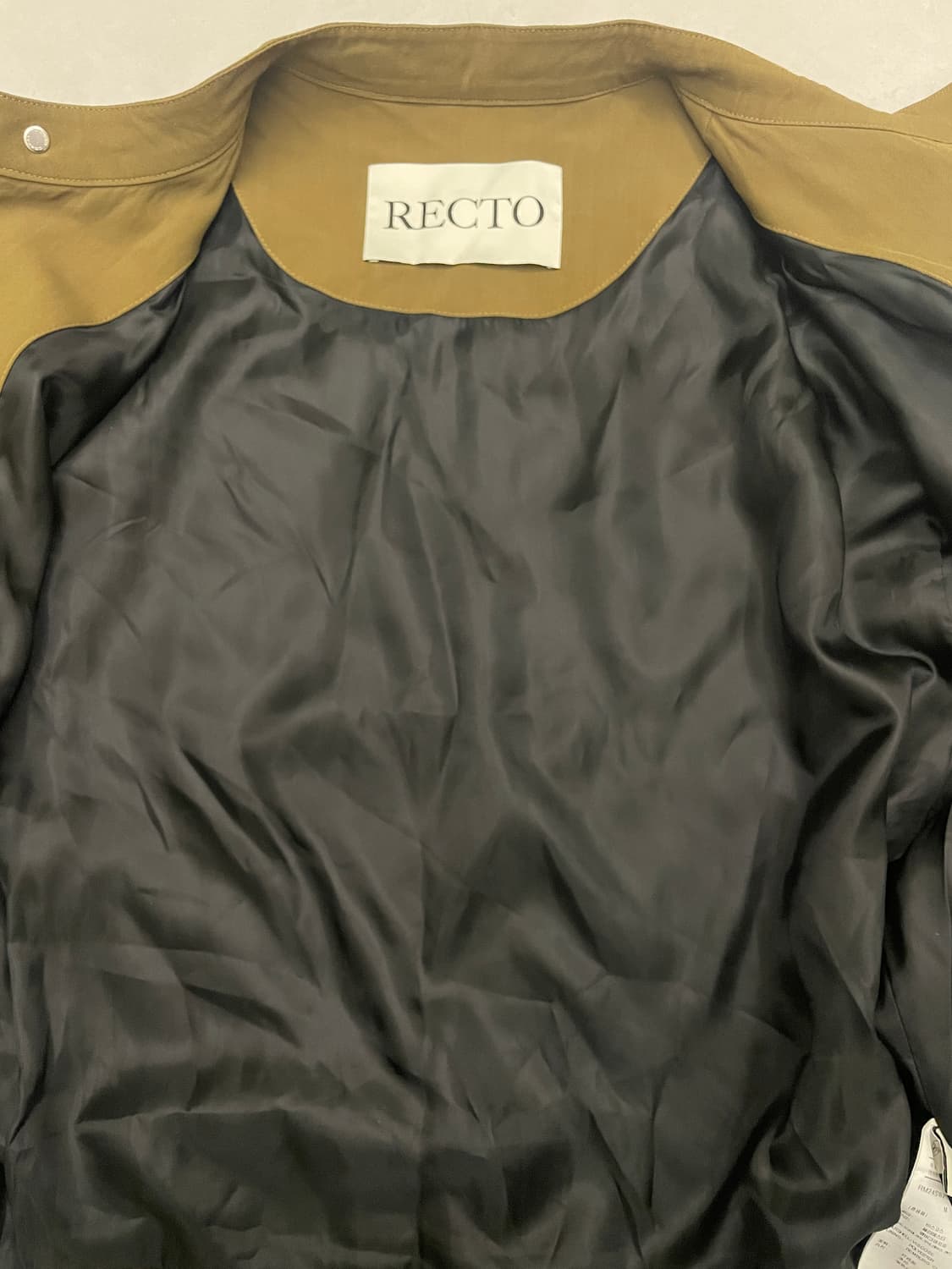 렉토 24SS 카소토 비스코스 볼링 점퍼 카키 브라운 M  상품이미지8