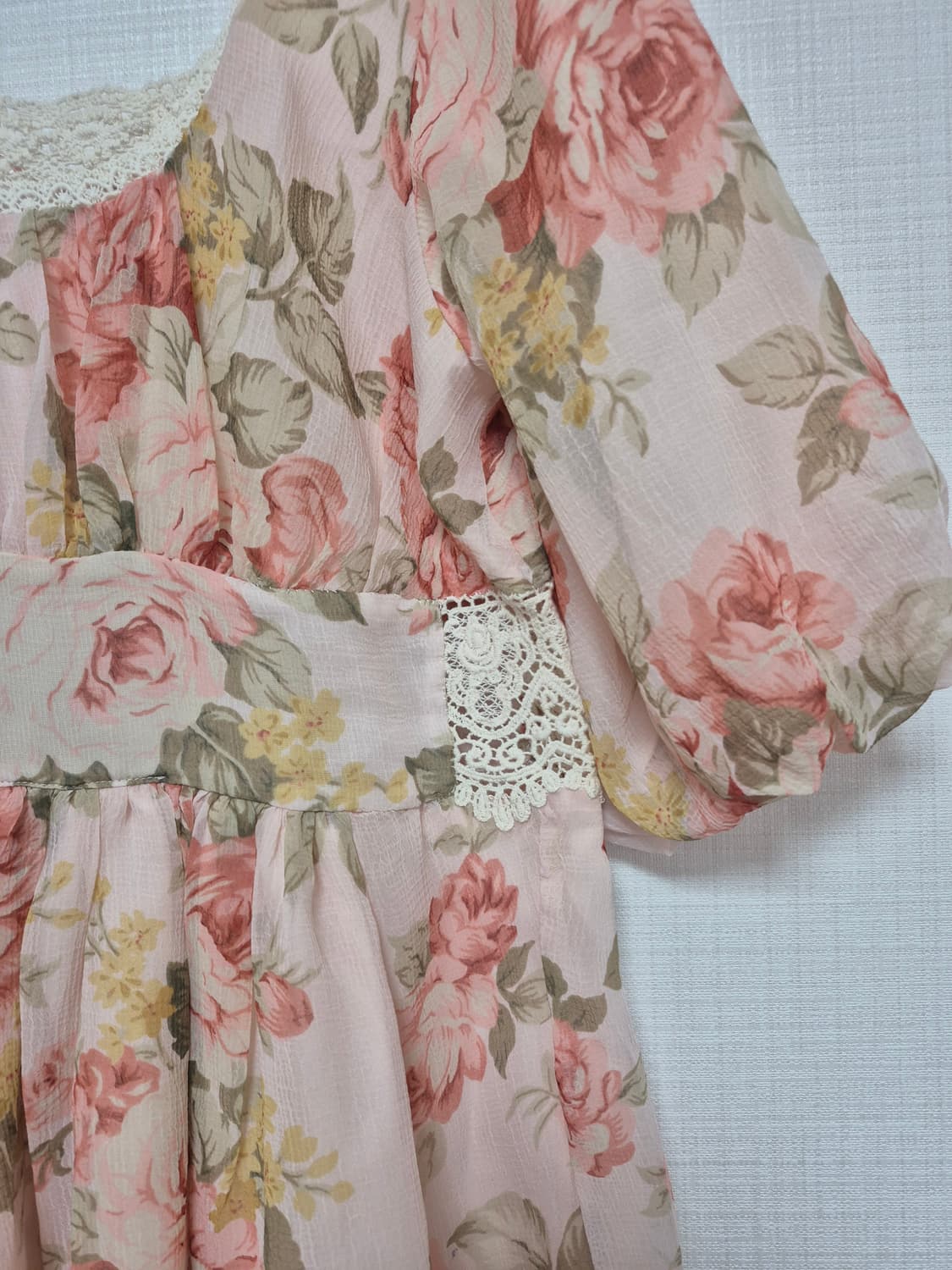 리즈리사 수선품 초고전템 히메갸루 앤틱플라워 핑크 블라우스 상품이미지5