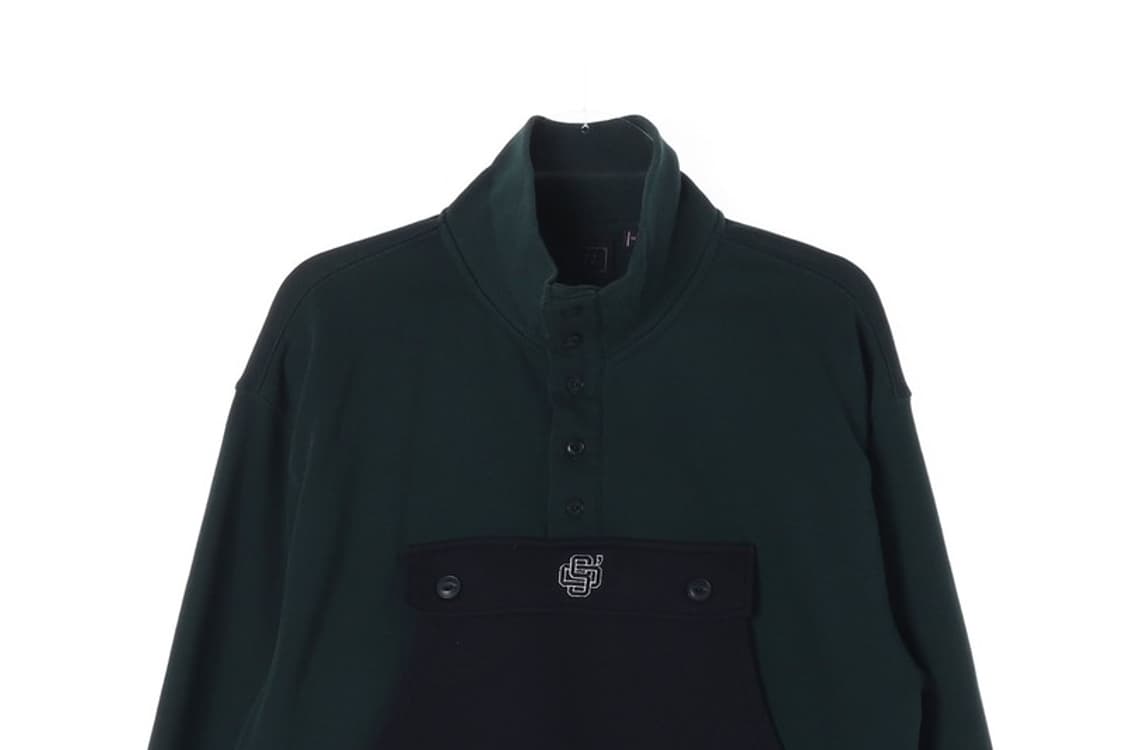 로맨틱크라운 배색 카라 아노락 반집업 맨투맨 M 상품이미지3