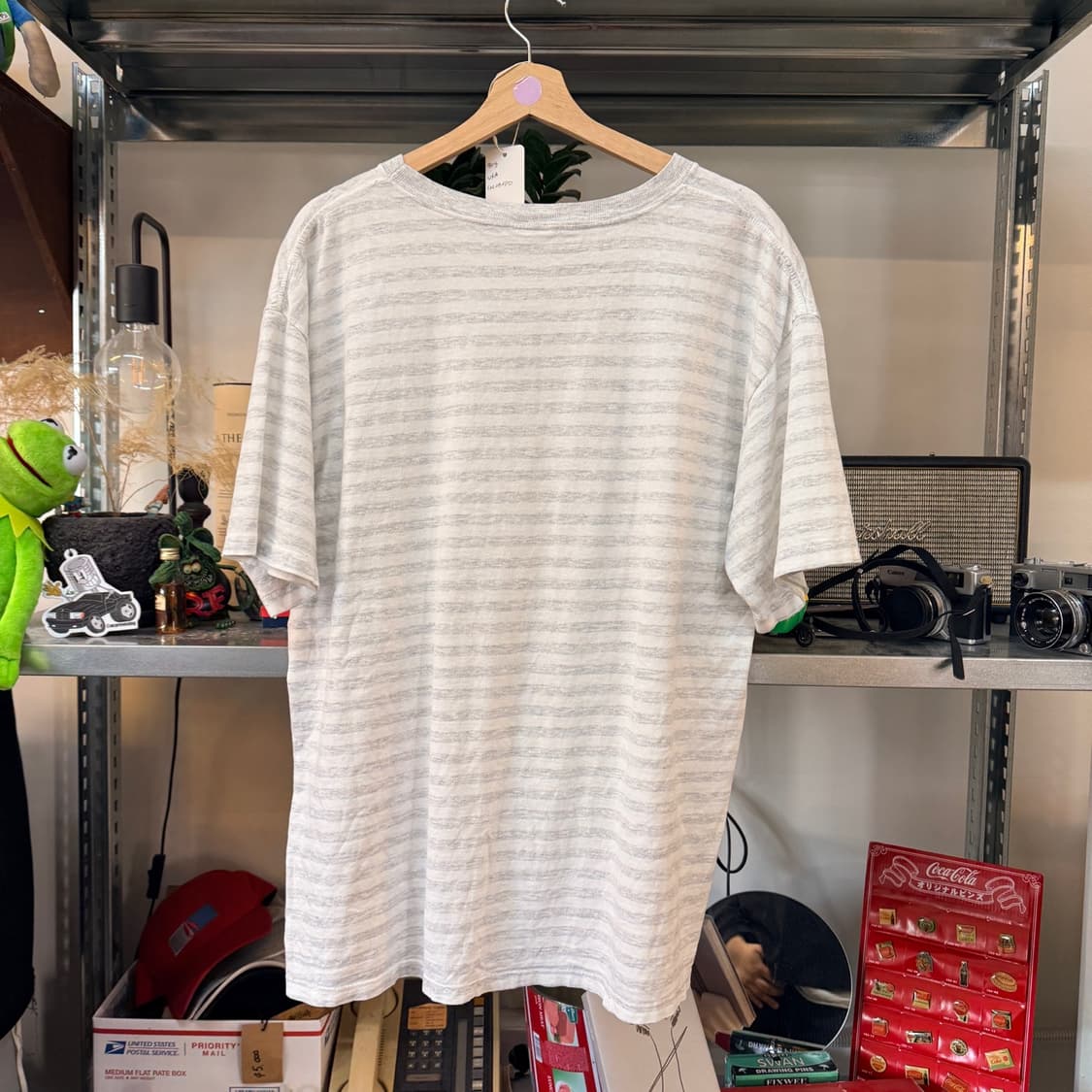 90S 콜로라도 USA MILLER 베이스 그레이 스트라이프 싱글스티치 상품이미지6