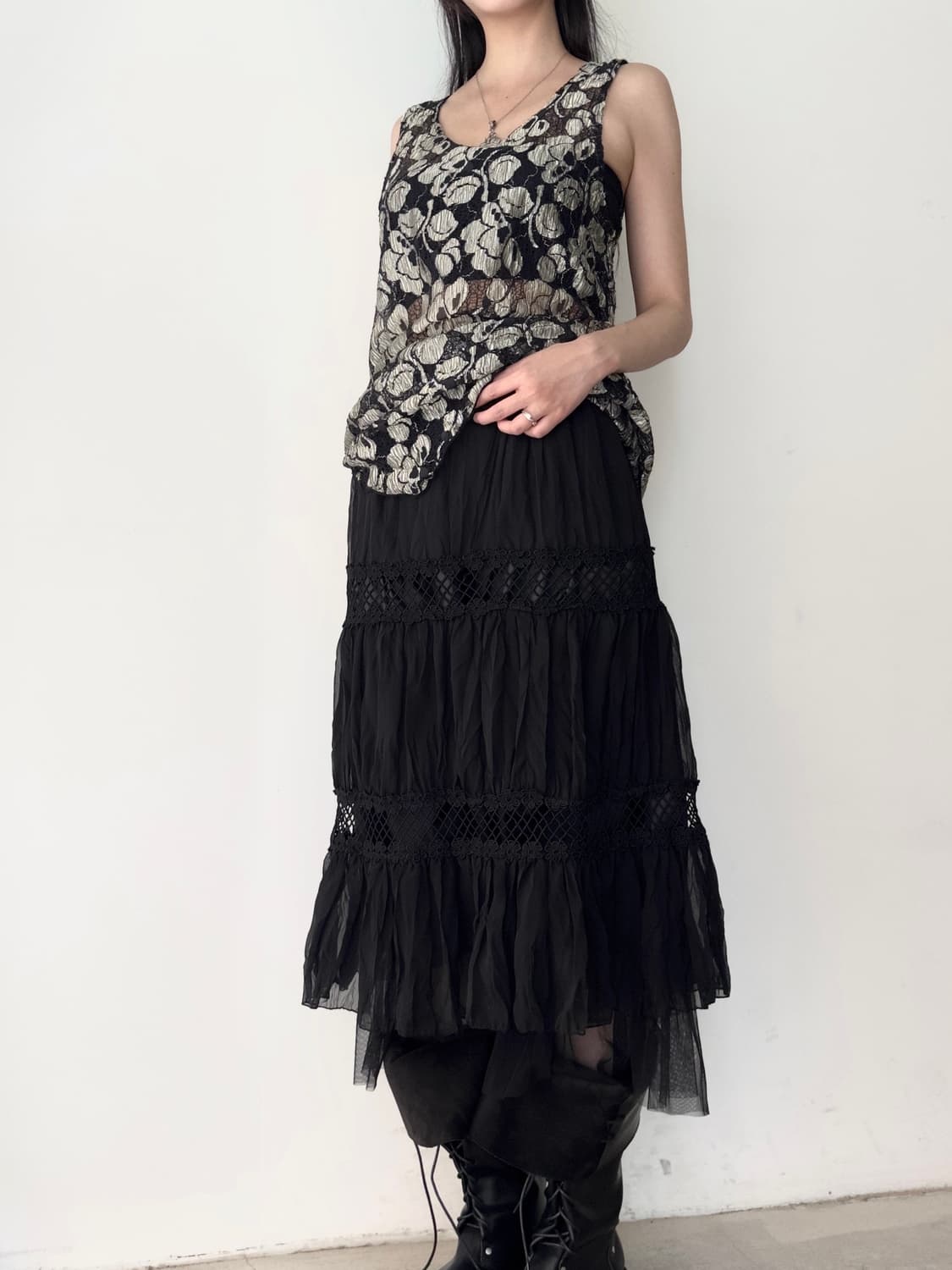 Flower pattern layer ops & top 상품이미지6