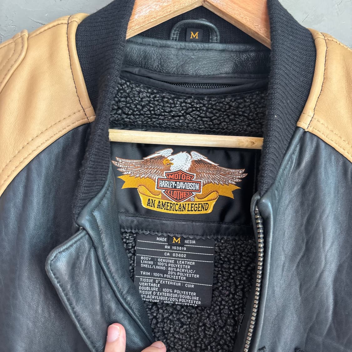 할리 데이비슨 봄버 레더자켓 상품이미지3