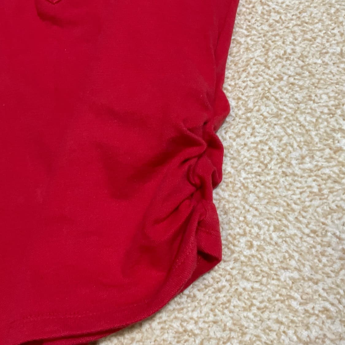 일본 빈티지 레드 카라티 셔링 바선생 단추 너드 니혼진 갸루 펑크 상품이미지2