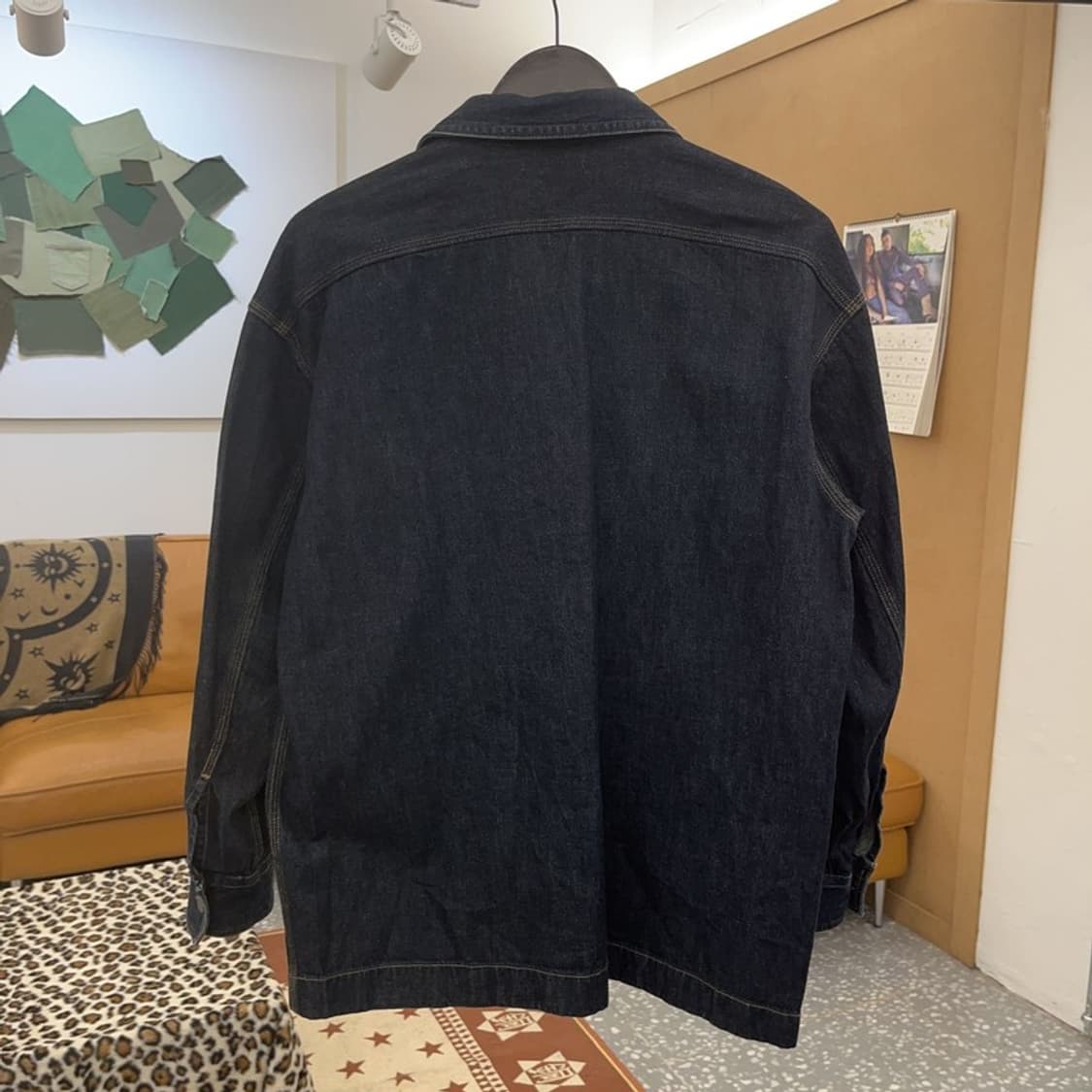 유니클로 U 빈티지 모던 캐주얼 데님 워크 셔츠 M C09303 상품이미지4