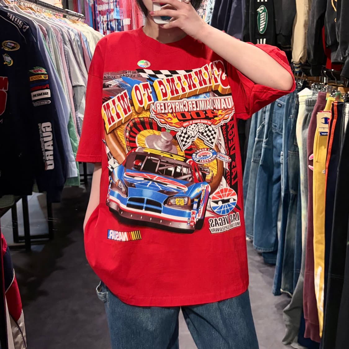 [IM] NASCAR 레이싱 그래픽 레드 반팔티 상품이미지2