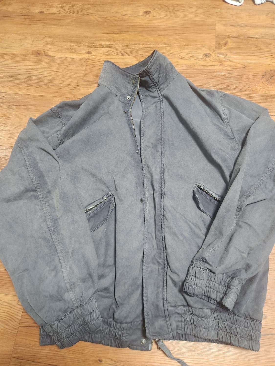 999휴머니티 av 다이드 봄버 자켓 퍼플 차콜 상품이미지1