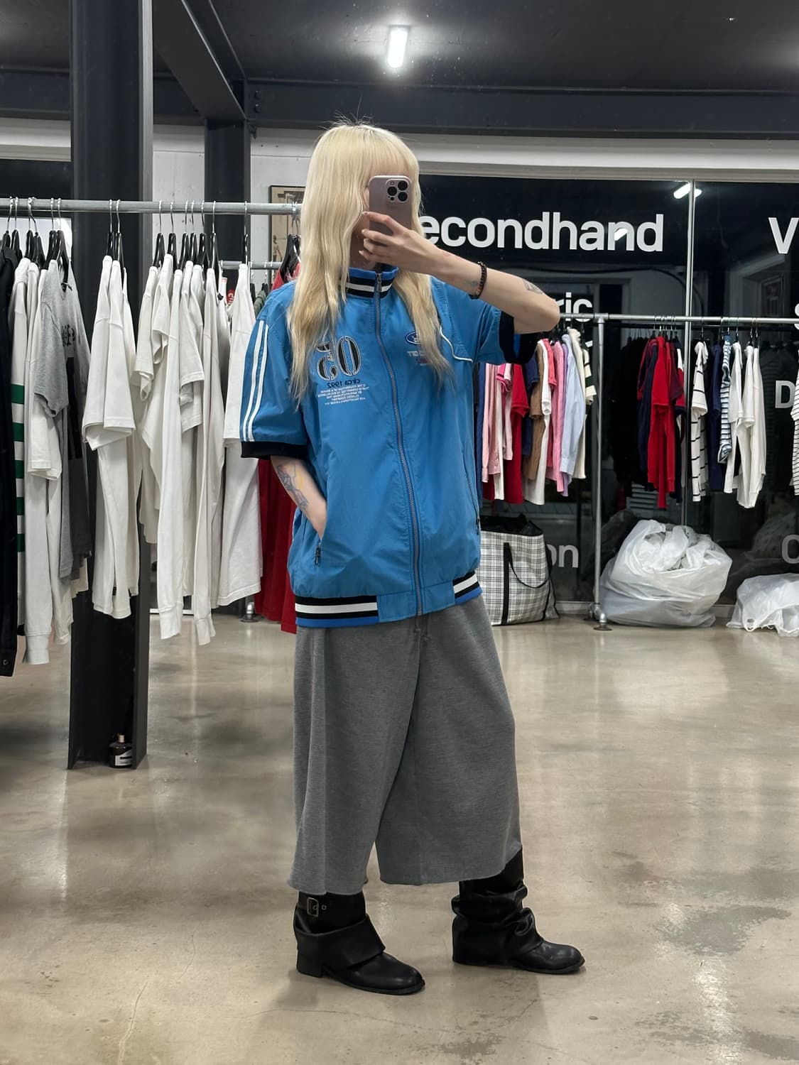 푸부 나일론 바람막이 반팔 집업  상품이미지2