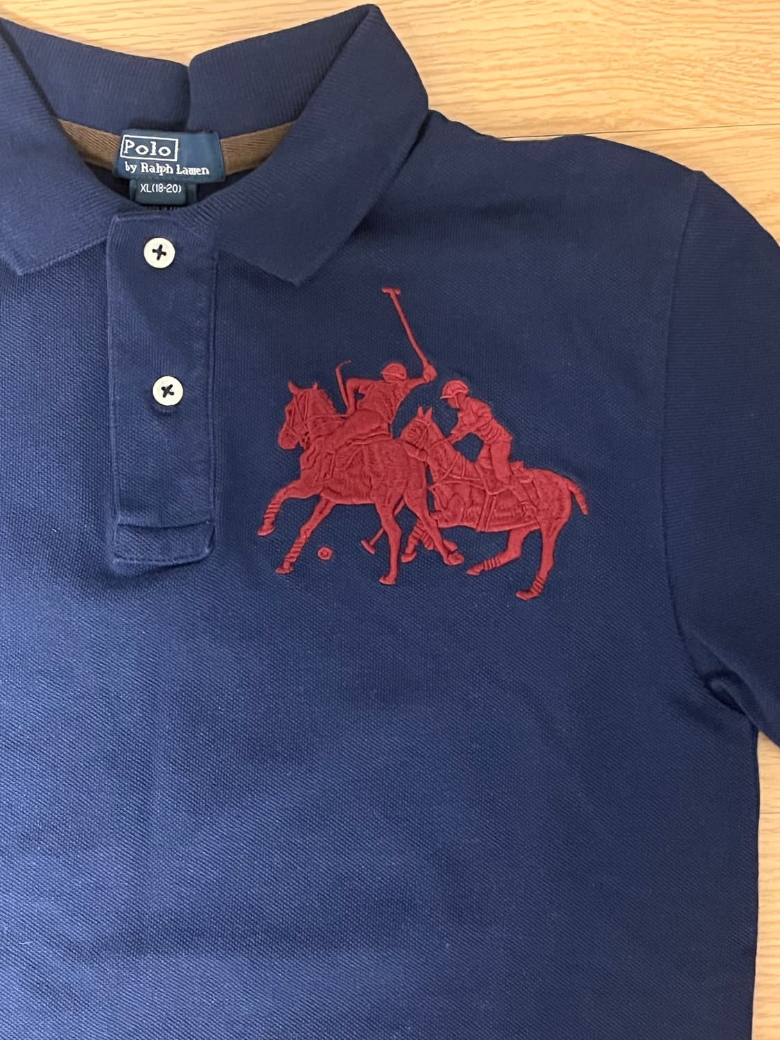 폴로 랄프로렌 빅포니 치프키프 롱슬리브 카라티 네이비 상품이미지2