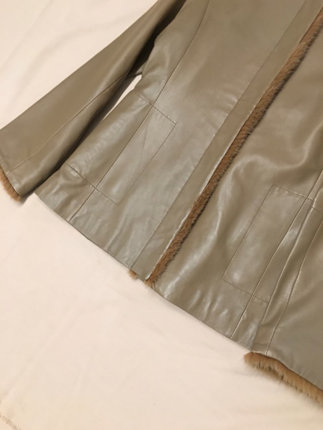 급처! 지아니 발렌티노 퍼 레더바켓 상품이미지3