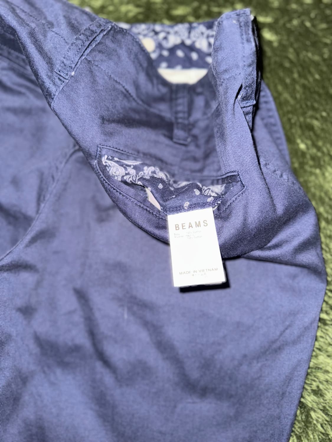 [S] Beams 빔즈 재팬 크롭 워시드 치노 팬츠 네이비 상품이미지8