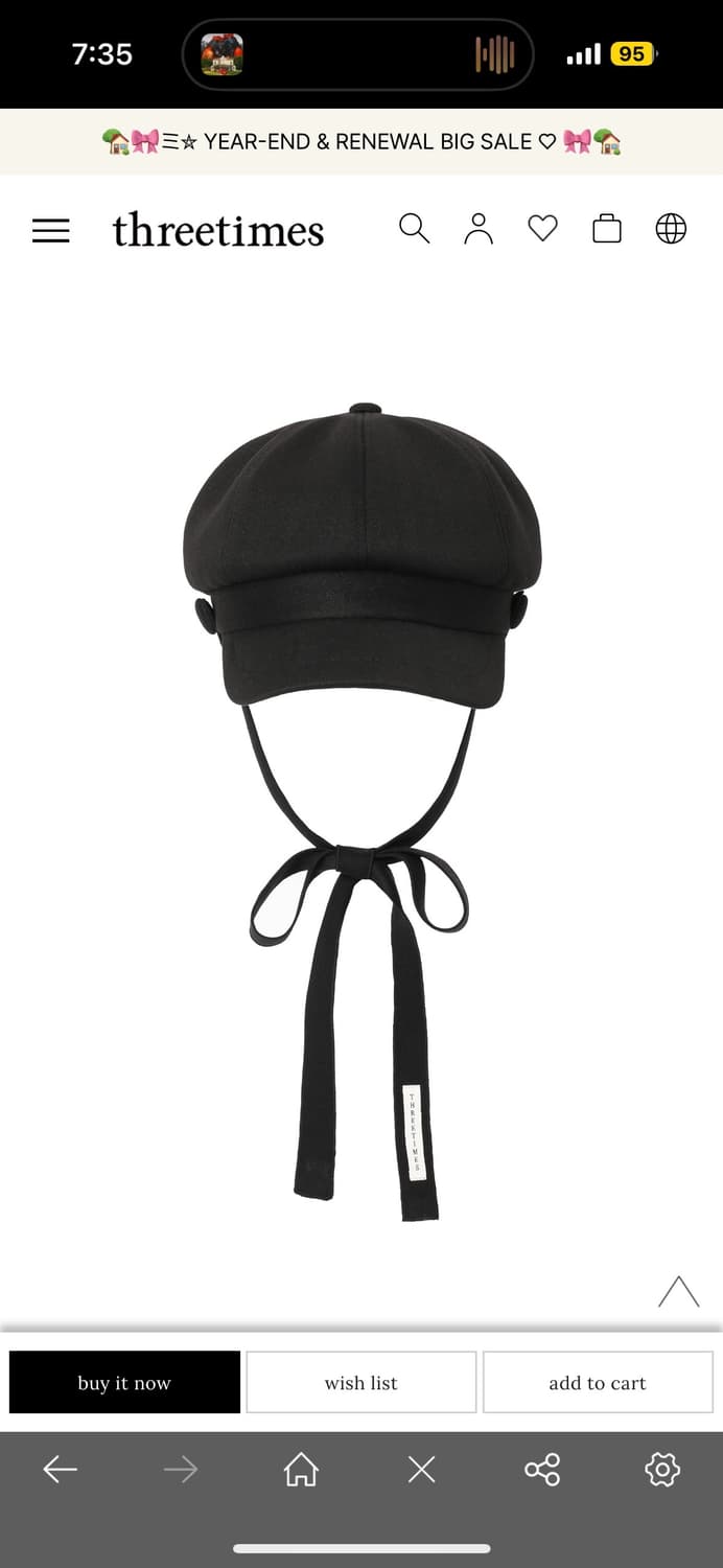 쓰리타임즈 뉴스보이 캡 색상교환 상품이미지1