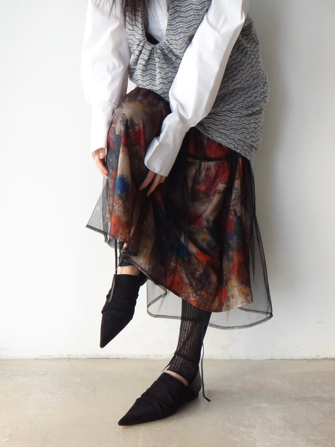 Front twist ops / grey 상품이미지6