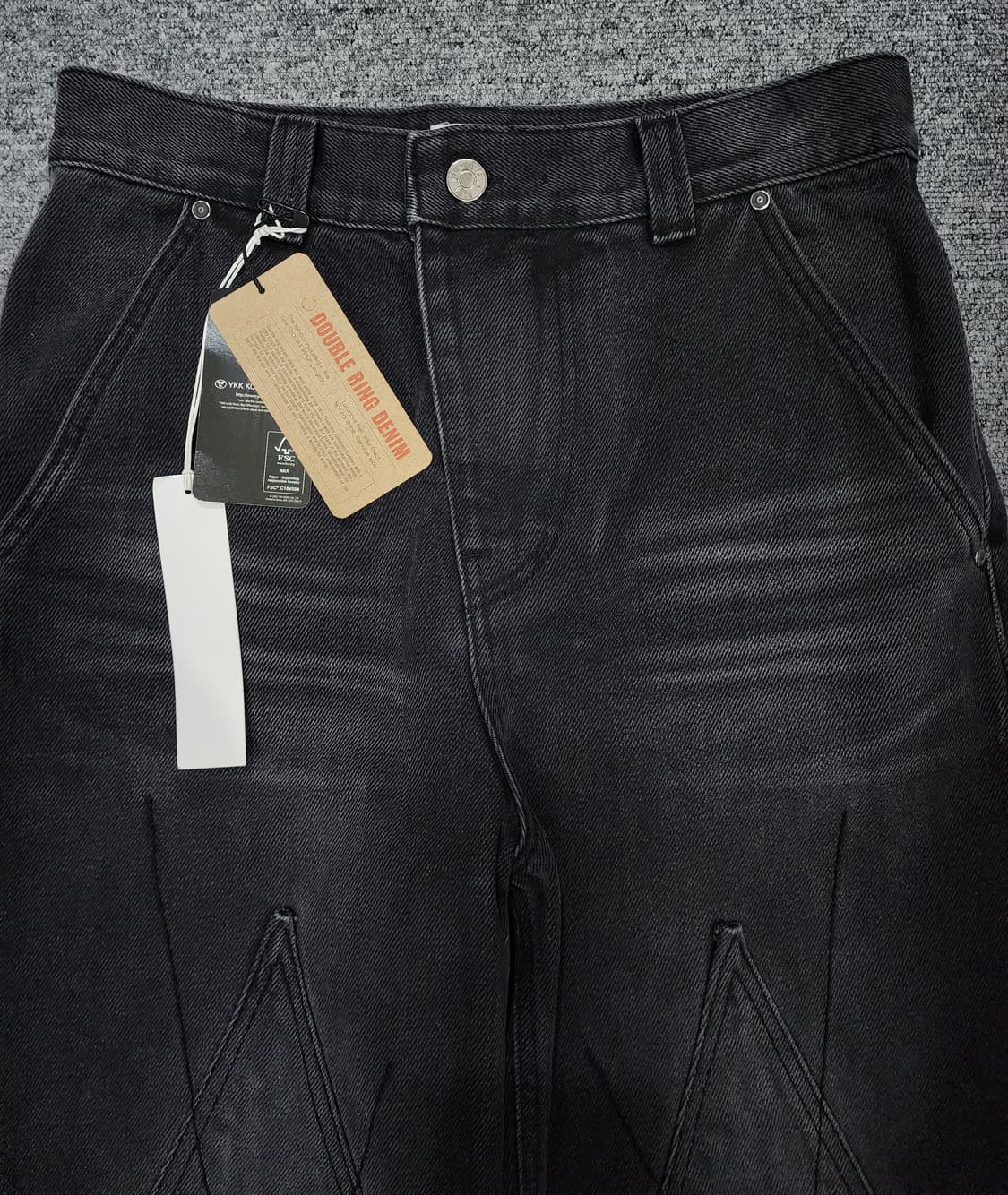 ETCE 이씨티이 다이아 패치 워싱 와이드 데님팬츠 S 상품이미지3