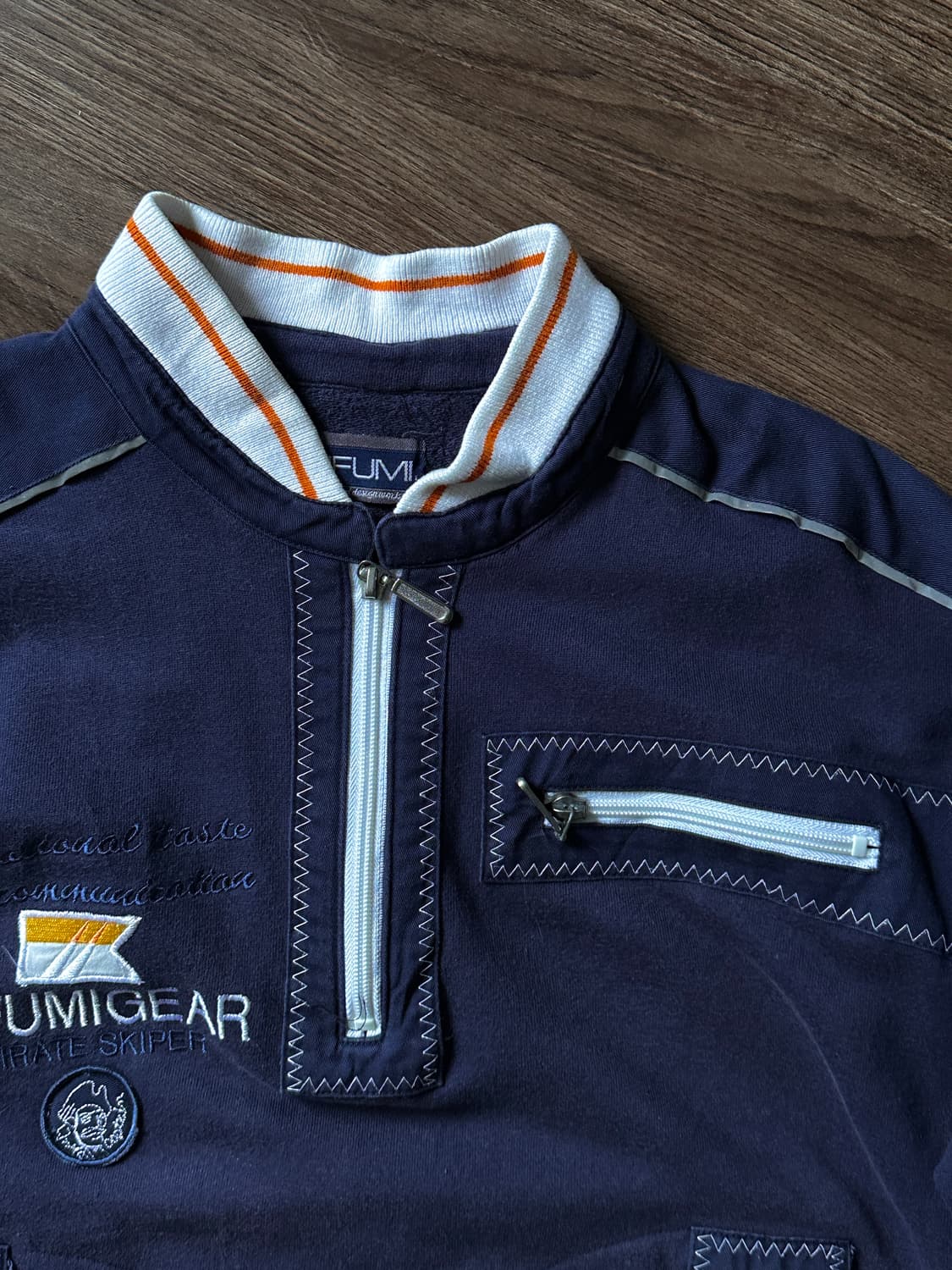 Hifumi Gear 스티치 & 지퍼 디테일 하프 집업 상품이미지10