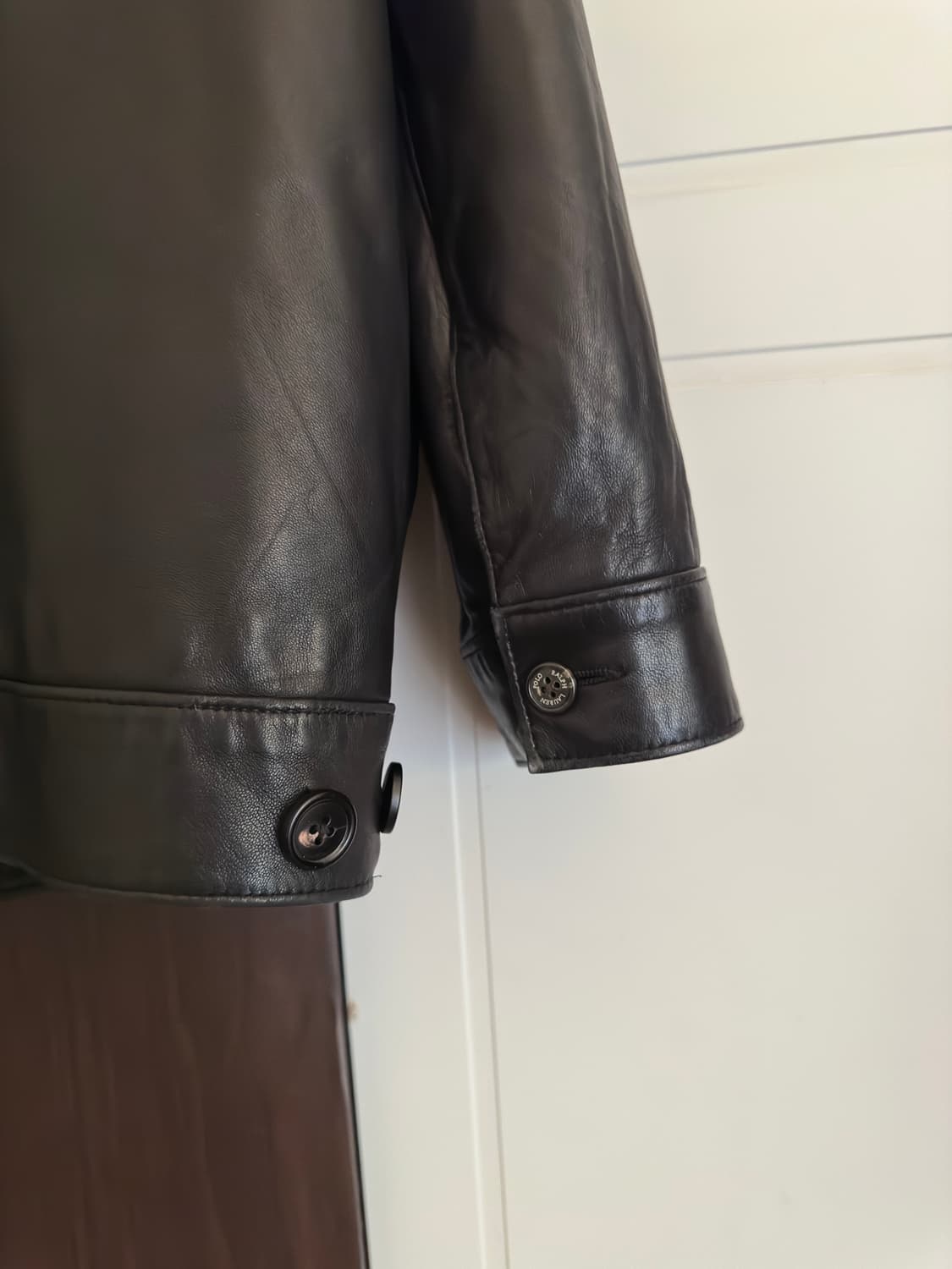 폴로 랄프로렌 90S 가죽 자켓 XL 블랙 (105-110) 상품이미지5