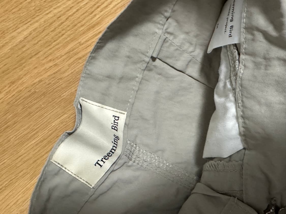 Treeming Bird 회색 와이드 팬츠 상품이미지2