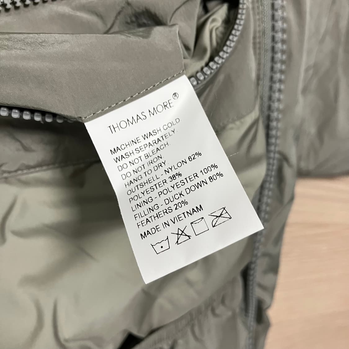 토마스모어 시티 숏다운 패딩 카키그레이 상품이미지8
