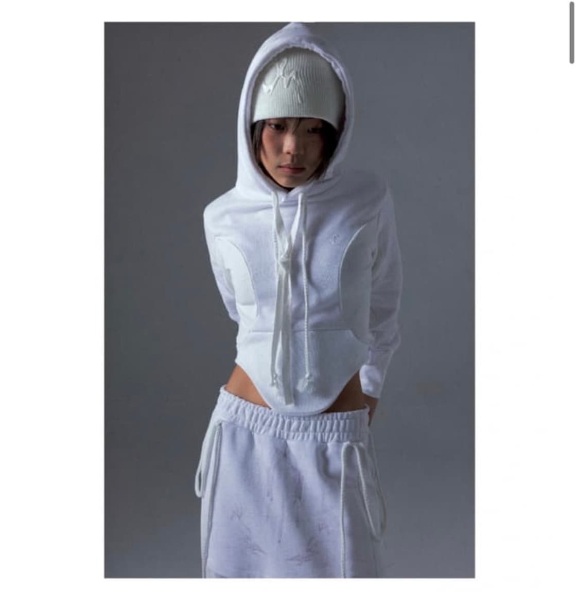 오호스 커브드 후드 화이트 1 상품이미지3