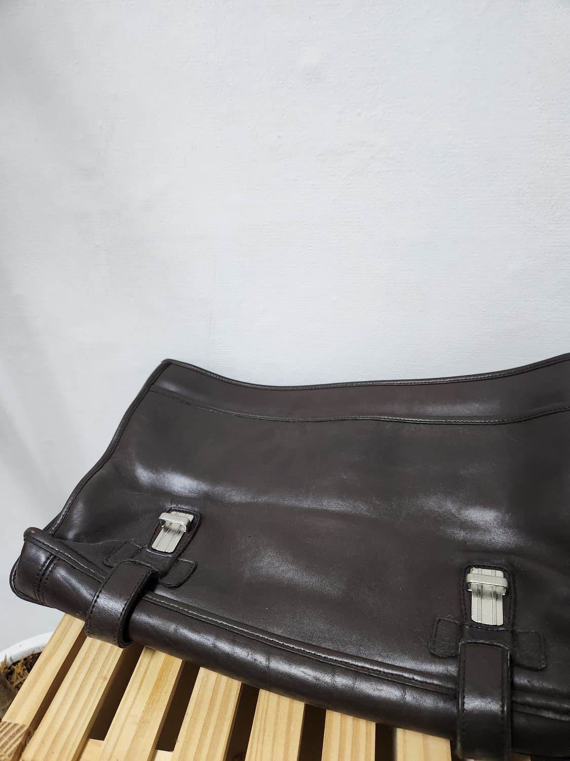 90's 올드 코치 레더 브리프 케이스 상품이미지5