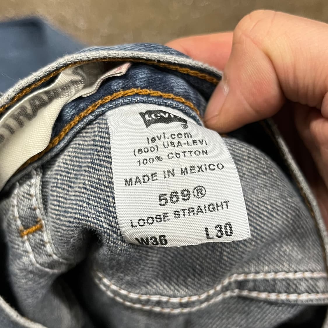 00s Levis569 워싱진 (36“) 상품이미지5
