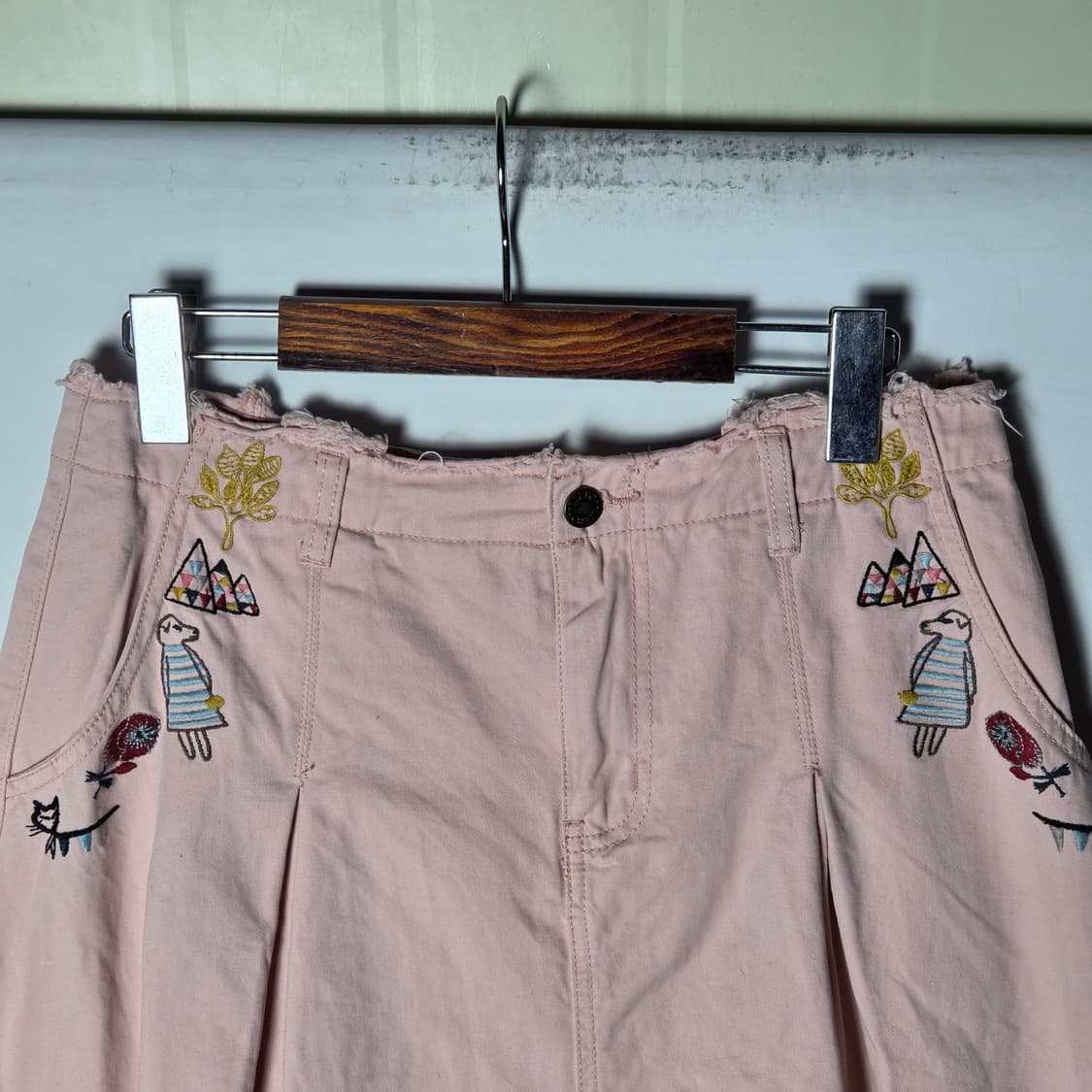 [JPN] 빈티지 큐티자수 플리츠 미디스커트 상품이미지3