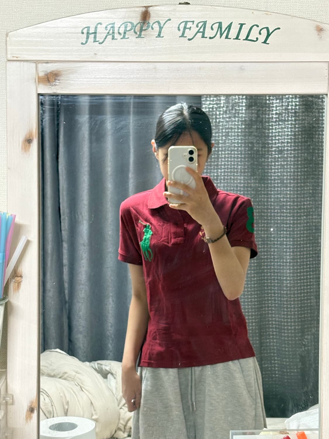 폴로 빅포니 버건디 반팔 상품이미지1