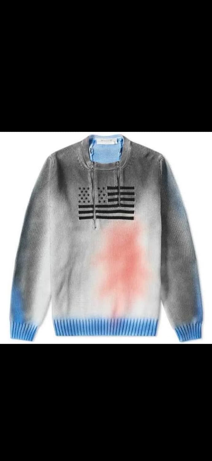 1017ALYX9SM 알릭스 스프레이페인팅 코튼 하프집니트 XL 상품이미지1