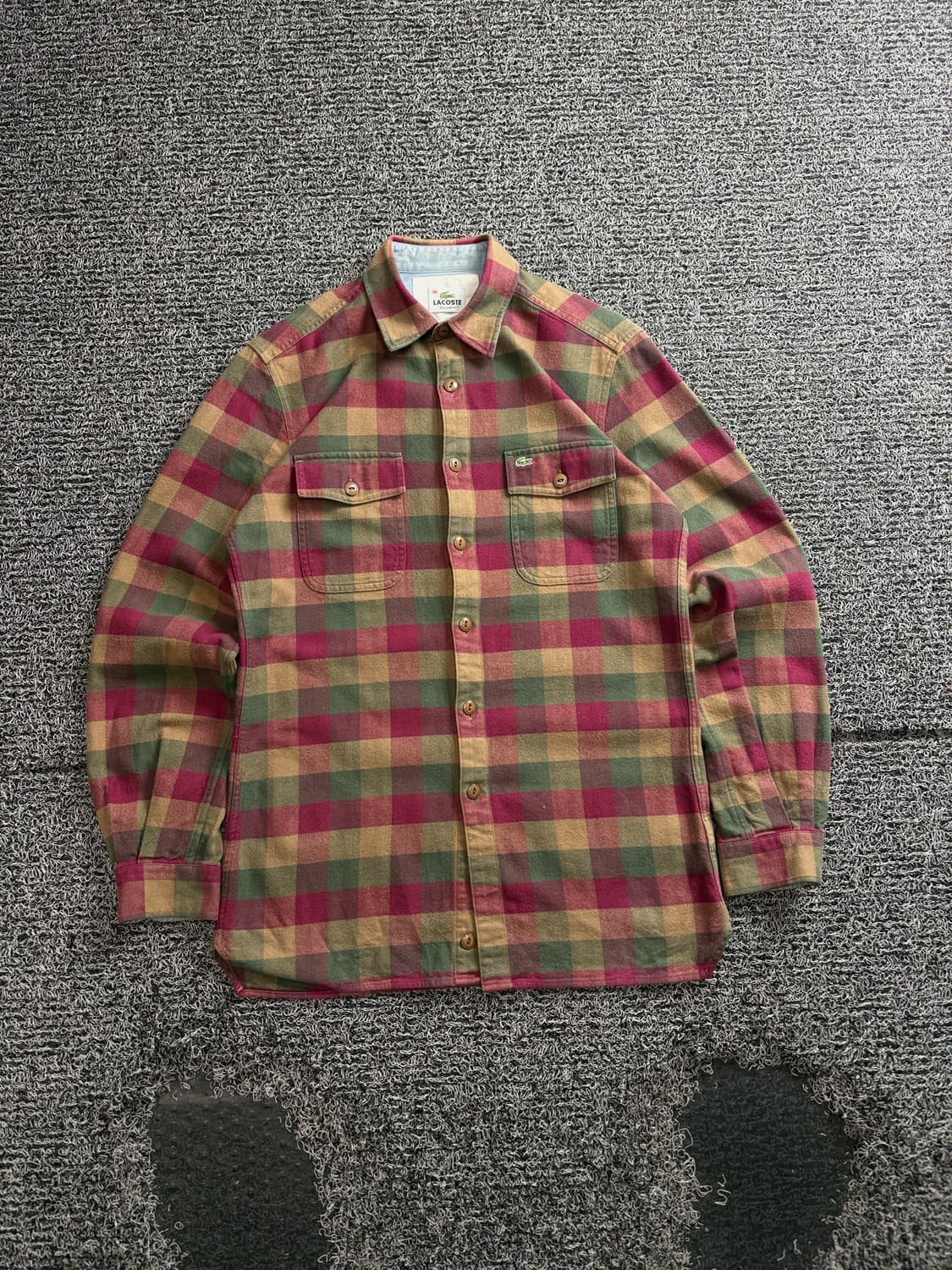 라코스테 치카노 레귤러 핏 체크 플란넬 셔츠 4033 상품이미지2