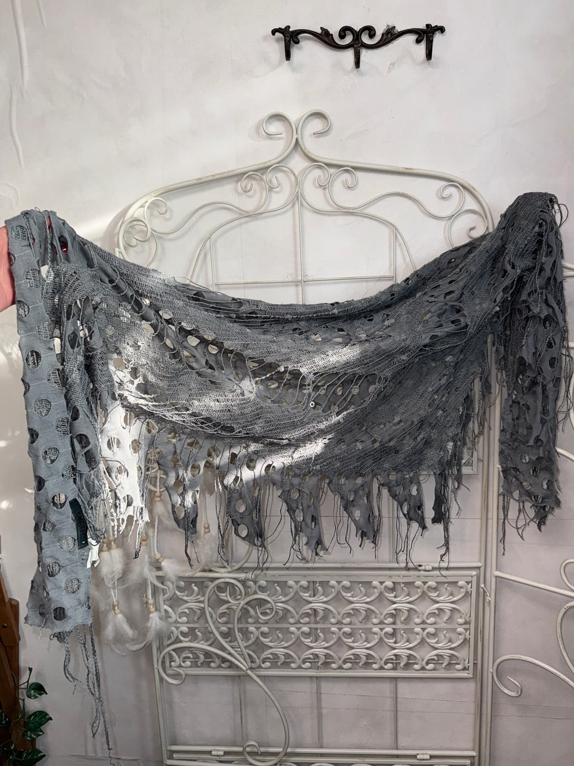 CMCUBE charcoal grunge damaged scarf 상품이미지1