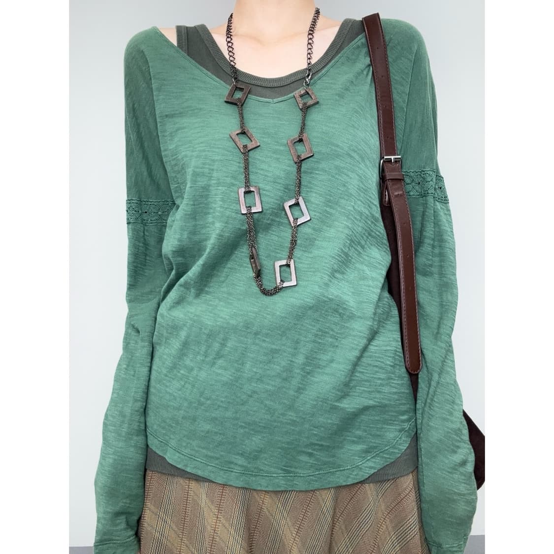 빈티지 슬리브리스 롱슬리브 레이어드 세트 상품이미지1