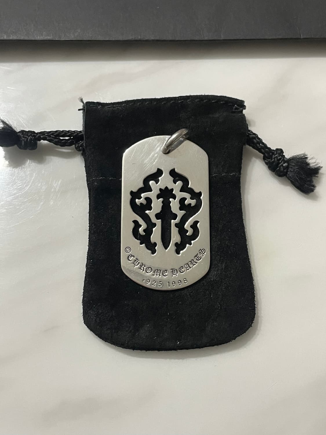 크롬하츠 플레어 대거 도그택 라지 영수증O 상품이미지2