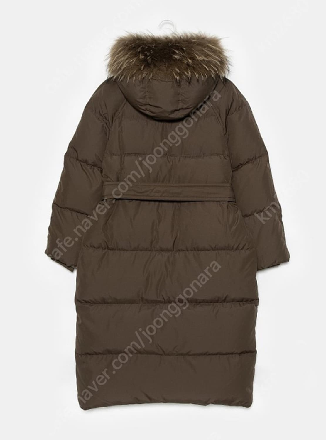 새상품) 라쿤 롱패딩 (줄포함) (실물털풍성) 블랙/브라운 상품이미지3