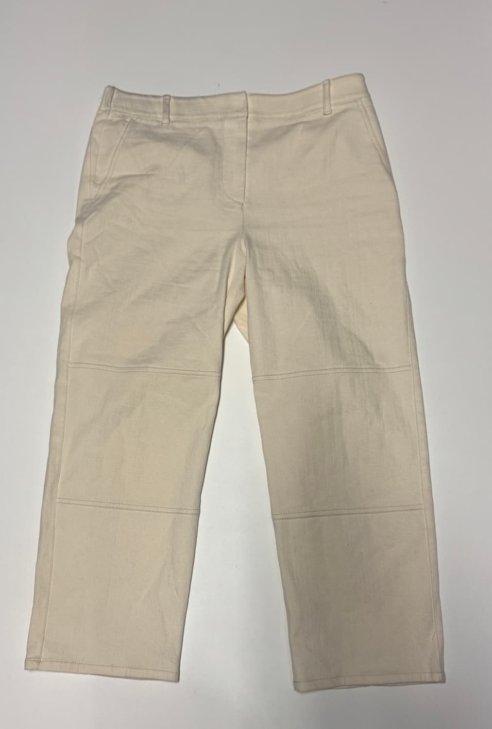 정품 여성 르베이지 스티치 와이드 면바지 36.2인치 상품이미지2