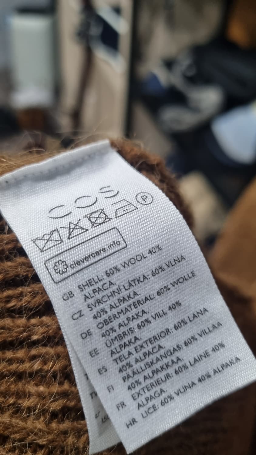 코스) 알파카 울혼방 드랍숄더 m(국내100~105) 거의새거 상품이미지4