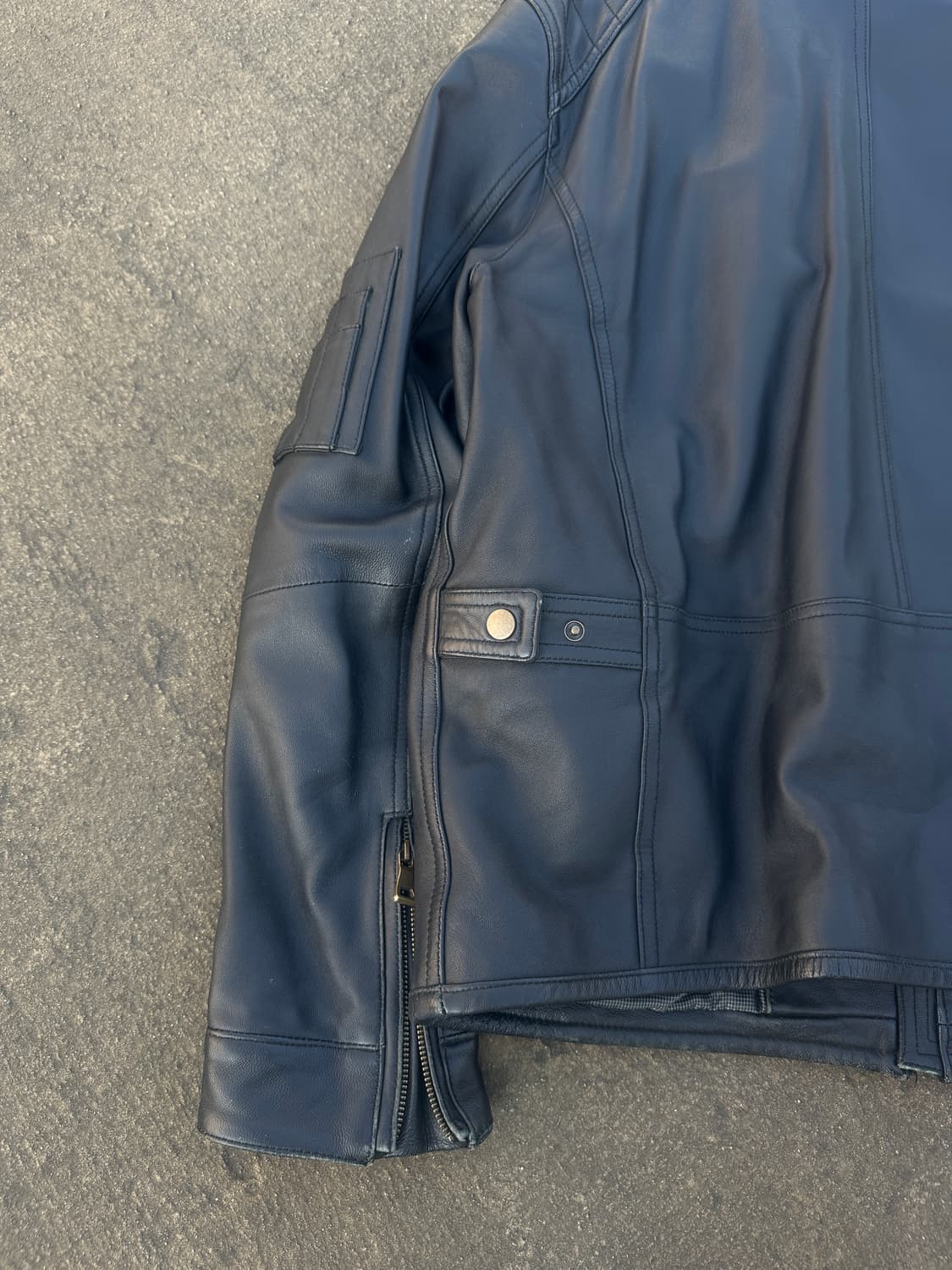 빈티지 양가죽 레더자켓 매트 블랙 상품이미지9