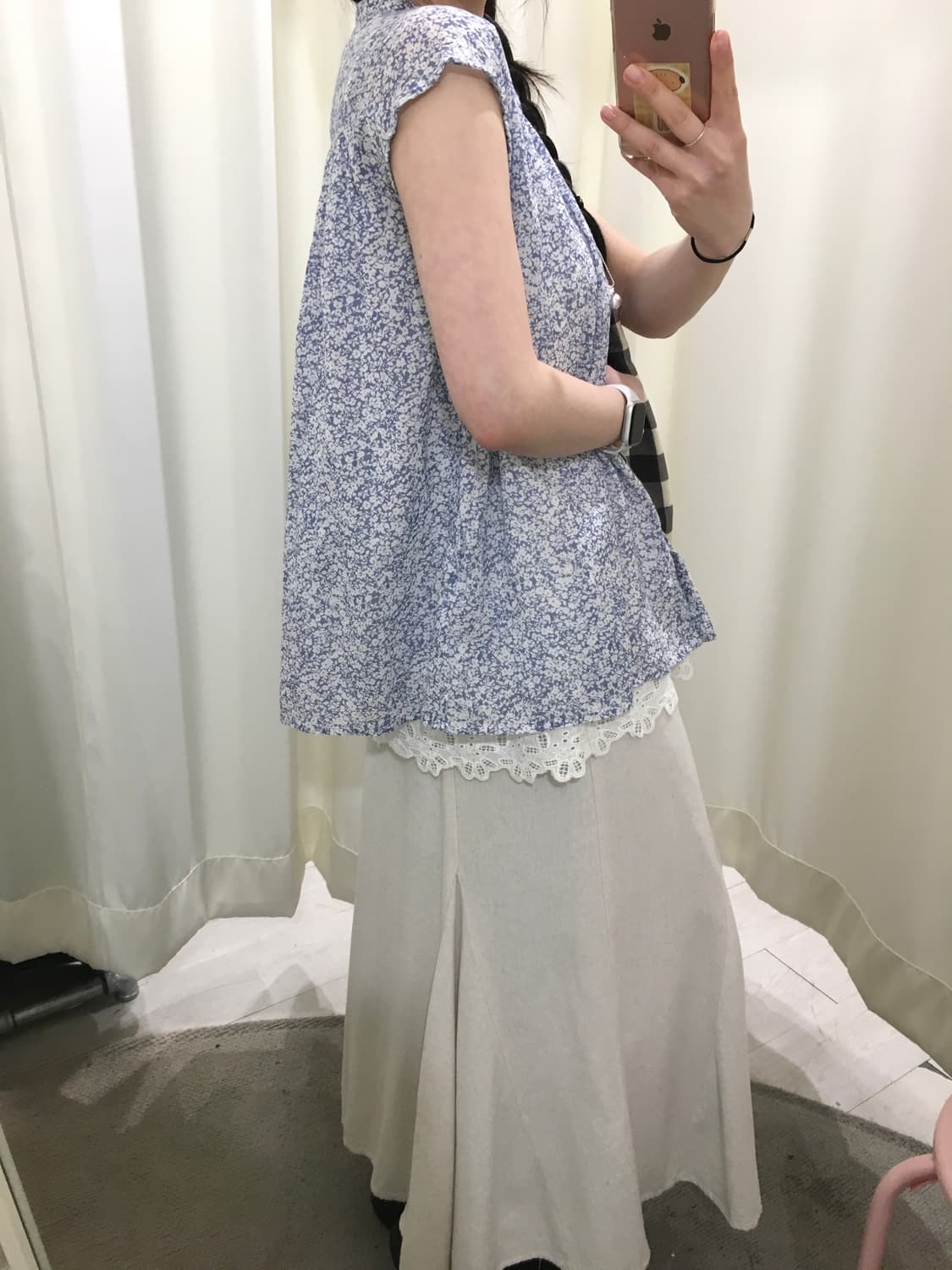 잔꽃 민소매 블라우스 상품이미지8