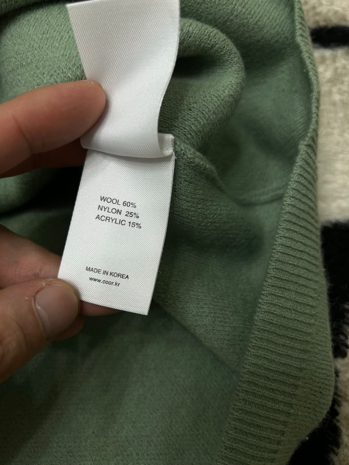 [M]COOR 탑 필 울 라운드 니트/더스트그린 상품이미지6