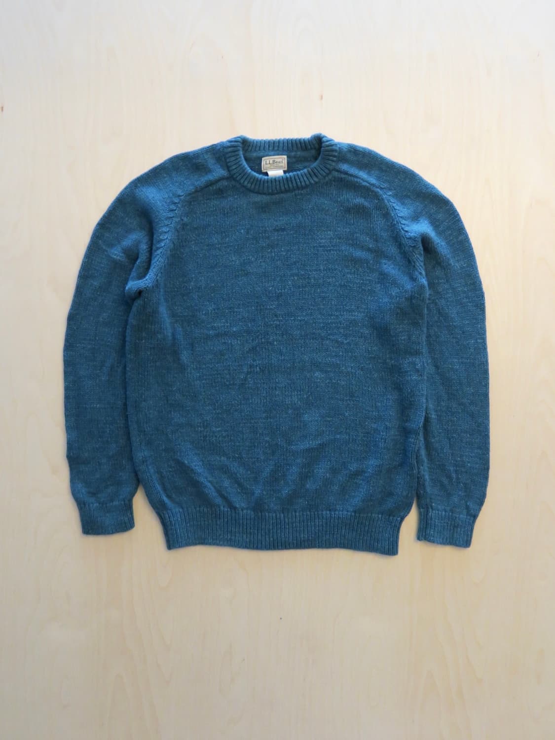 LLbean 라운드 니트 블루 (레어컬러) L 상품이미지5