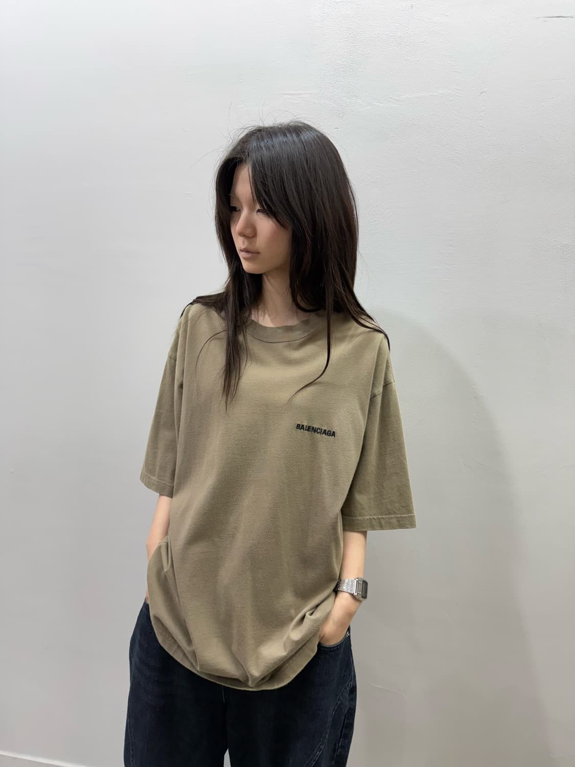 발렌시아가 로고 오버핏 티셔츠 상품이미지5