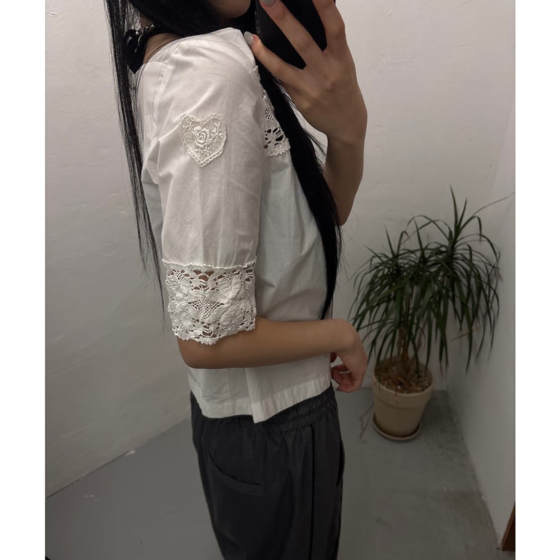 tricot COMME des GARCONS Lace Blouse 상품이미지4