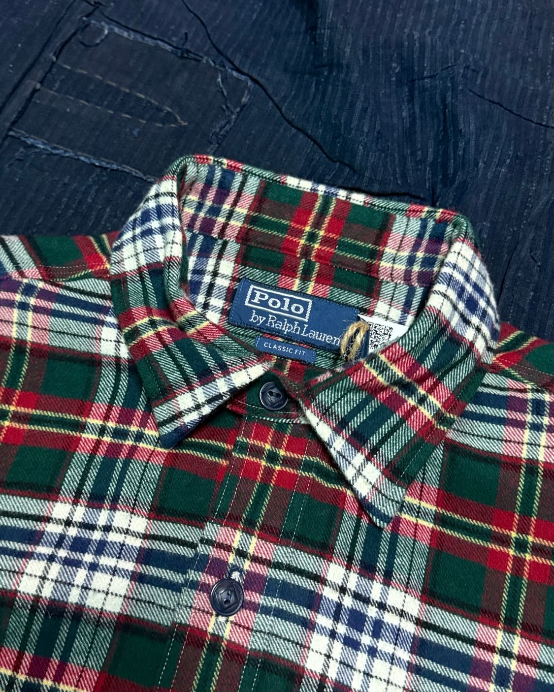 90‘s 폴로 랄프로렌 (복각) 클래식 핏 플란넬 셔츠 L 상품이미지2