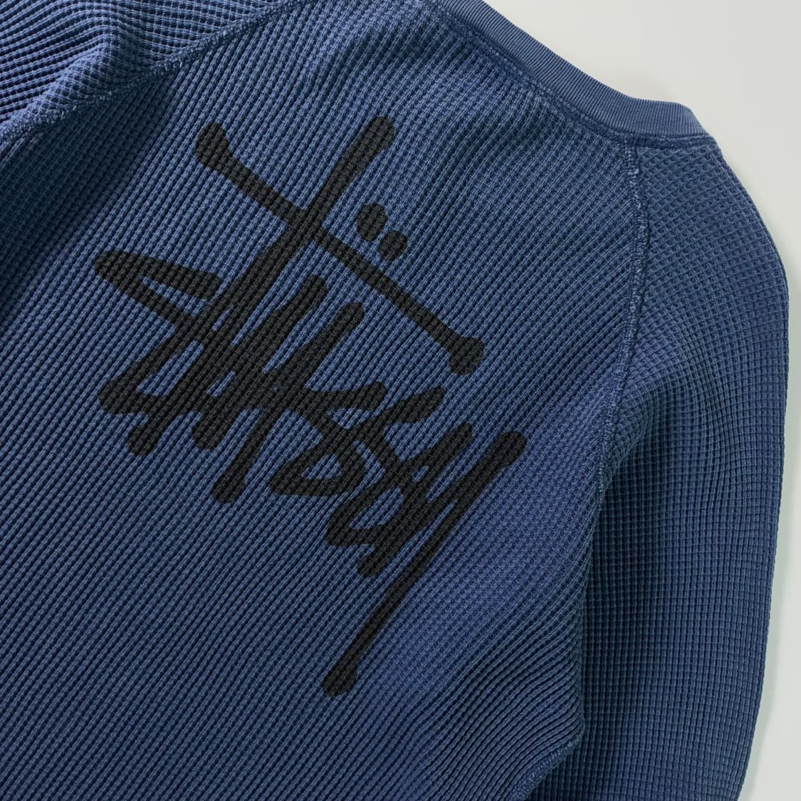 Stussy  스투시 래글런 써멀 블루 롱슬리브 와플니트  상품이미지2