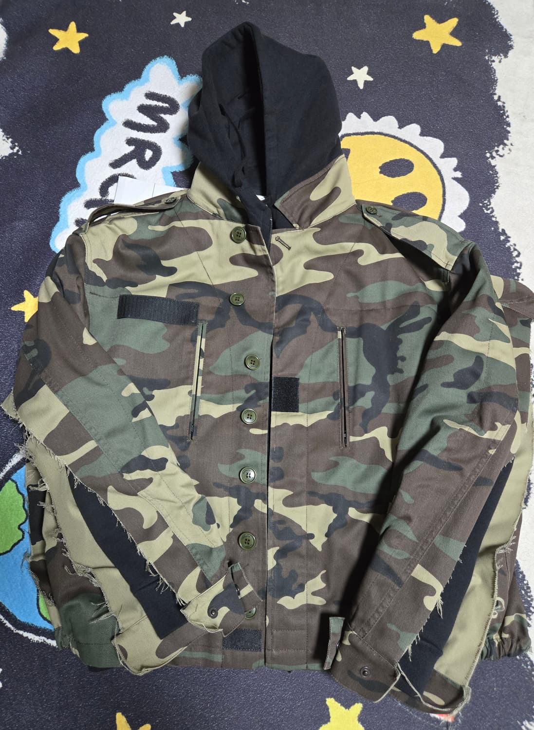베트멍 코만도 후디 자켓 카모 후드 봄버 재킷 점퍼 블랙 상품이미지4