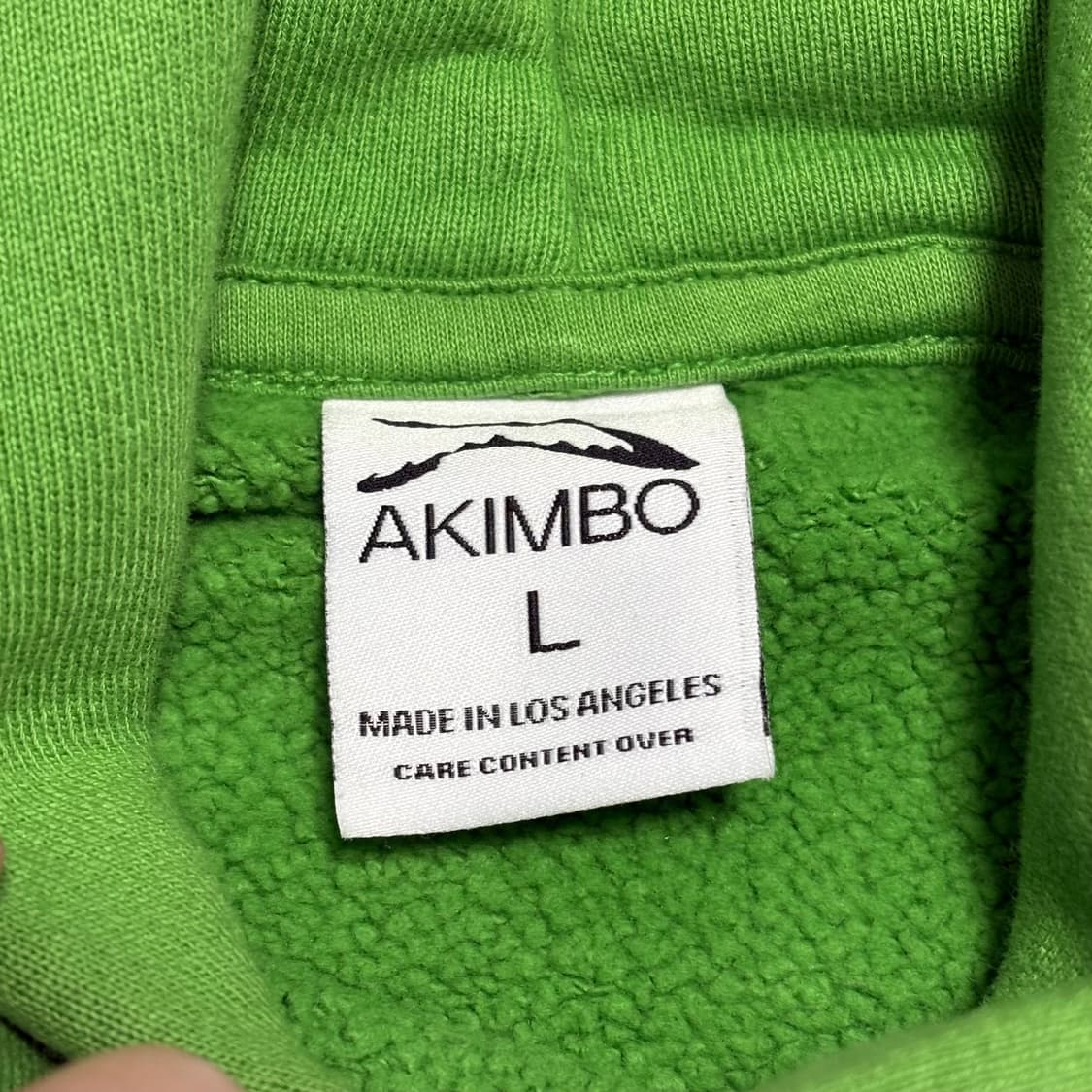 🇺🇸 아킴보 클럽 후드 시그널 그린 상품이미지4