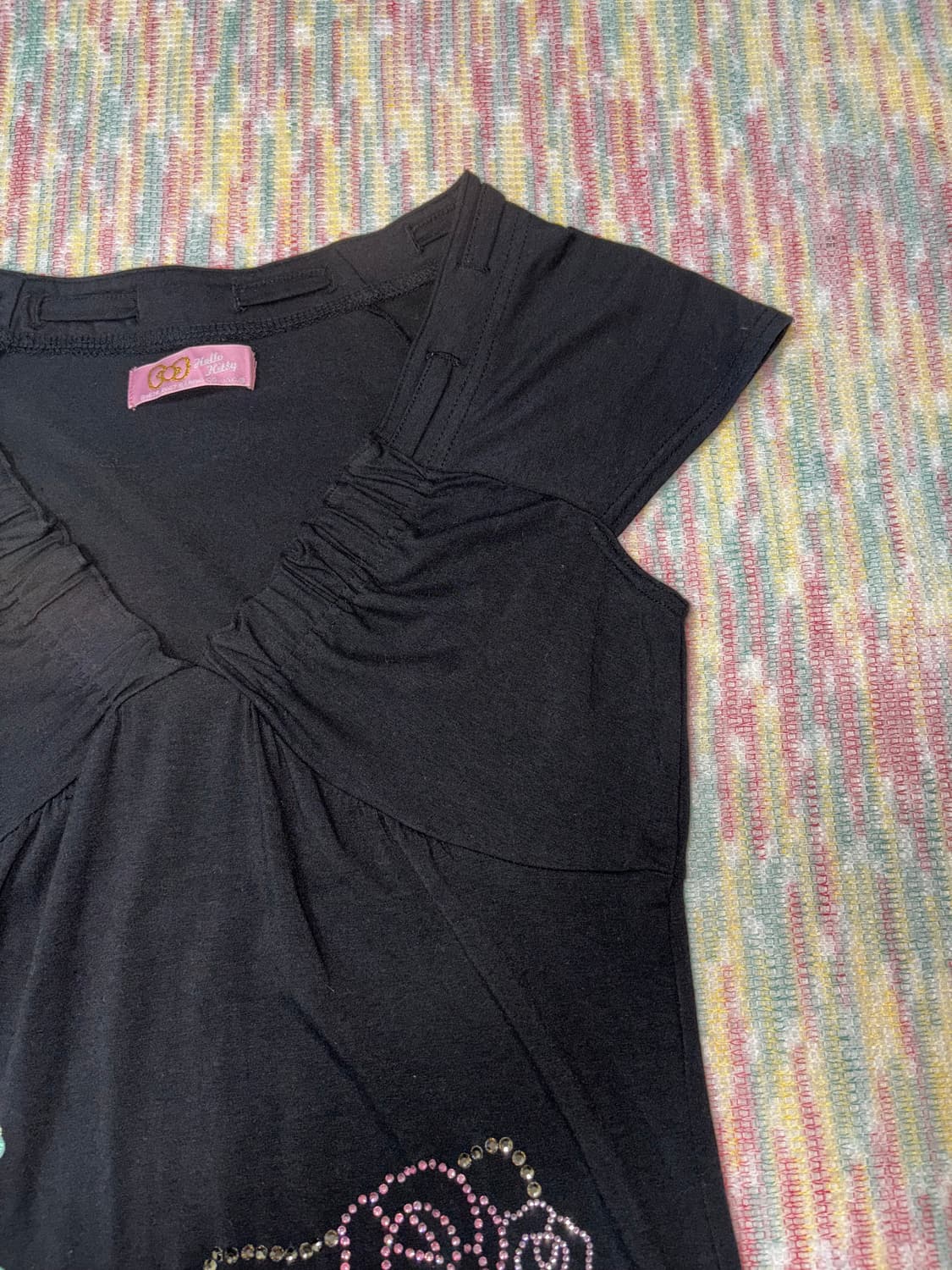 블랙 키티 큐빅 반소매 티셔츠 상품이미지7